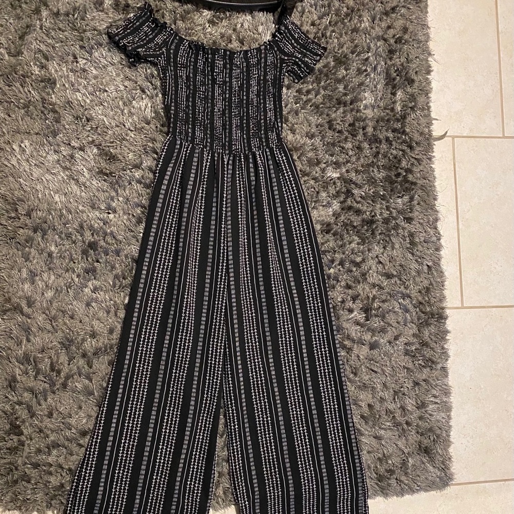 Black with white jumpsuit